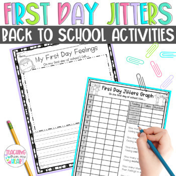 Preview of First Day Jitters Back to School Activities DIGITAL & PDF First Day of School