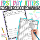 First Day Jitters Back to School Activities DIGITAL & PDF 