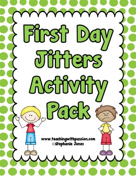 Preview of First Day Jitters- Back to School Activity Pack
