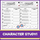 First Day Jitters!  Character Analysis Activity / Worksheet