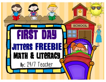 Preview of First Day Jitters: Craftivities, Reading Response, Glyph, Math & Literacy Fun