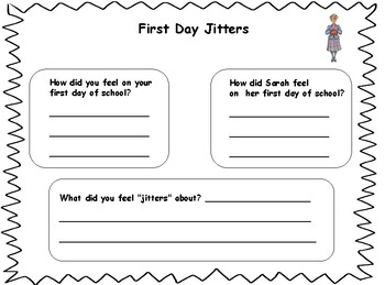 First Day Jitters/First Day of School Activities/Worksheets by Jessica