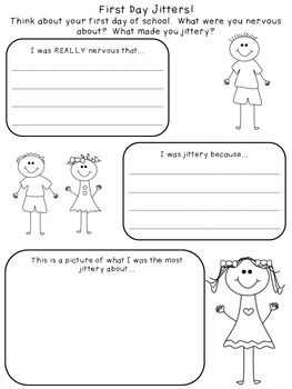 First Day Jitters Freebie! by Mrs Hart | Teachers Pay Teachers