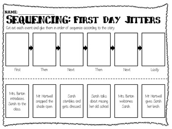 First Day Jitters Last Day Blues Sequencing Worksheets Tpt
