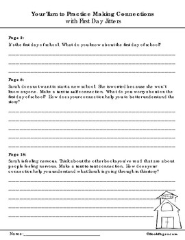 First Day Jitters Lesson Plans & Activities Package, Second Grade (CCSS)