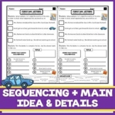 First Day Jitters! Main Idea & Details / Sequencing Activi