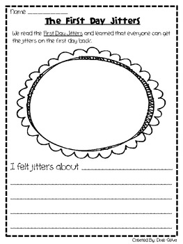 First Day Jitters Response Page by Teachin Little Texans | TpT