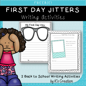 Preview of First Day Jitters Writing Activity Set