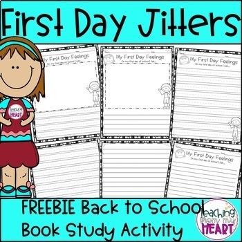 Preview of First Day Jitters Writing Activity for Back to School, Digital & Printable