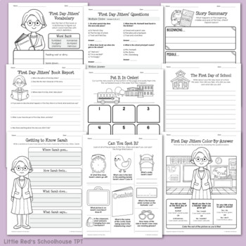First Day Jitters Activity Pack by LittleRed Teachers Pay Teachers
