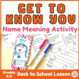 Get to Know You  Activities Lesson Plan Writing