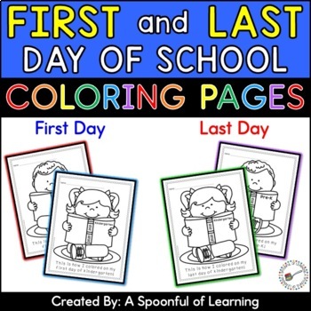 Preview of First and Last Day of School Coloring Pages