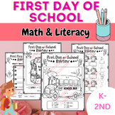First Day Of School Activities | Fun Math & Literacy Back 