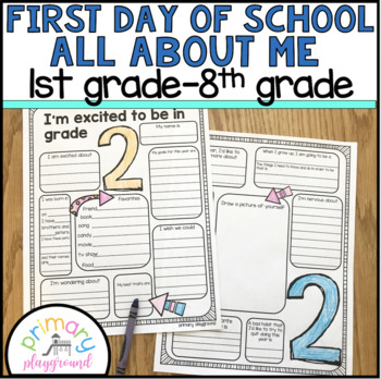 First Day Of School All About Me Freebie! by Primary Playground | TPT