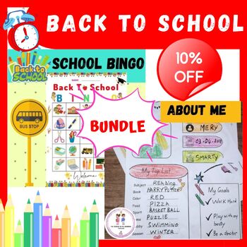 Preview of First Day Of School Bundle /Get To Know Me /New School Year Iebreakers 