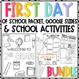 First Day Of School Packet & Activities | First Week of Sc
