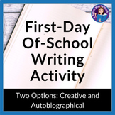 First Day Of School Writing Activity For High School