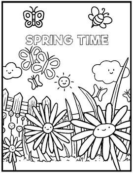 First Day Of Spring Coloring Pages | Spring Time Coloring Sheets ...