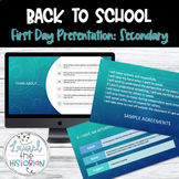 First Day Presentation High School Back to School *Editabl