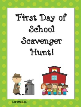 Preview of Editable First Day Scavenger Hunt with QR codes