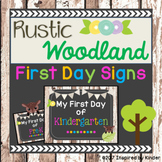 First Day Signs (Rustic Woodland Theme)