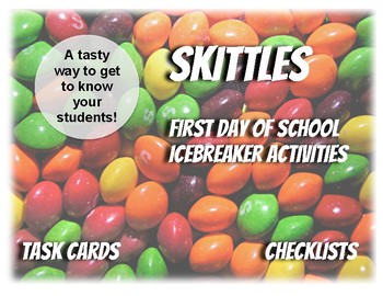Preview of First Day Skittles "Getting to Know You" Activities
