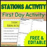 First Day Stations Activity - FREE