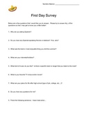 First Day Survey:  Getting to know your "Alumnos"