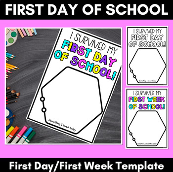 First Day Templates by Miss Learning Bee Teachers Pay Teachers