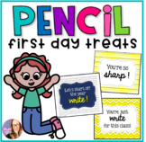 First Day Treat Labels - Pencil - Back to School