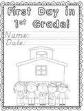 First Day in First Grade Activity Packet