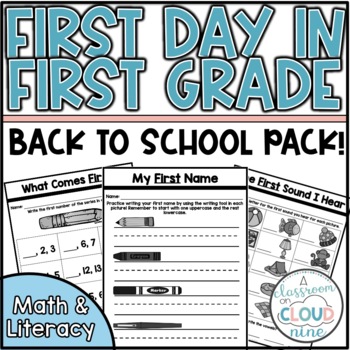 Preview of First Day in First Grade | Back to School | First Week of School Activities