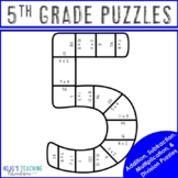 FUN 5th Grade End of Year Math Review Craft Activity Cente