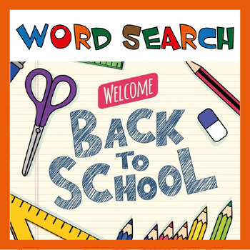 Preview of First Day of Back School Activities |  Word Search | Crossword | K 1st 2nd Grade