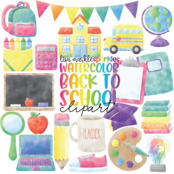 Preview of First Day of Back to School Supplies Schedule Subjects Teacher Clipart