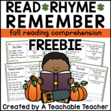 First Day of Fall Activity - Free Fall Poems with Comprehe