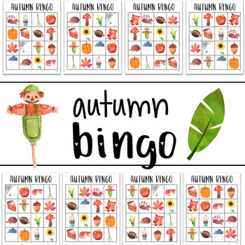 Preview of First Day of Fall Bingo Game