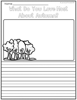 Fall Writing Paper Printables for 1st - 3rd Grade