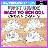 First Day of First Grade Hat Crafts | Back to School Name 