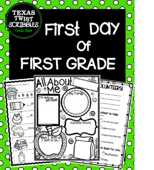 Preview of First Day of First Grade {Texas Twist Scribbles}