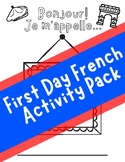 First Day of French Activity Pack - Je m'appelle Introduct