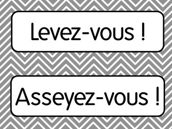 Preview of First Day of French Lesson 1: Classroom Commands/Les Ordres Printables