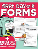 First Day of K Forms {Kindergarten}