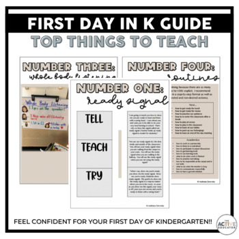 Preview of First Day of Kindergarten: A Mini-Guide for Teachers