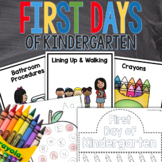 First Day of Kindergarten Back to School Lesson Plans and 