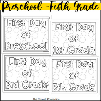 First Day of School Coloring Page by The Connett Connection | TpT