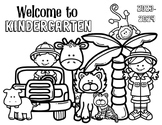 First Day of Kindergarten Coloring Page