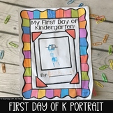 Back to School First Day of Kindergarten Self Portrait