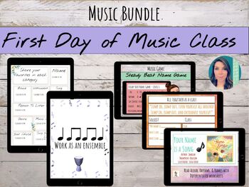 Preview of First Day of Music Class | Back to School Bundle