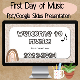 First Day of Music Editable Presentation--Powerpoint and G